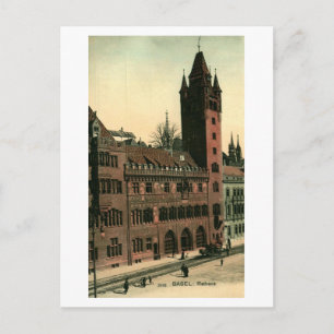 Cartão Postal Rathaus Basel Suiça Vintage