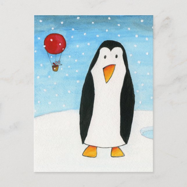 Cartão Postal Rato Balão e Pinguim #2 (Frente)