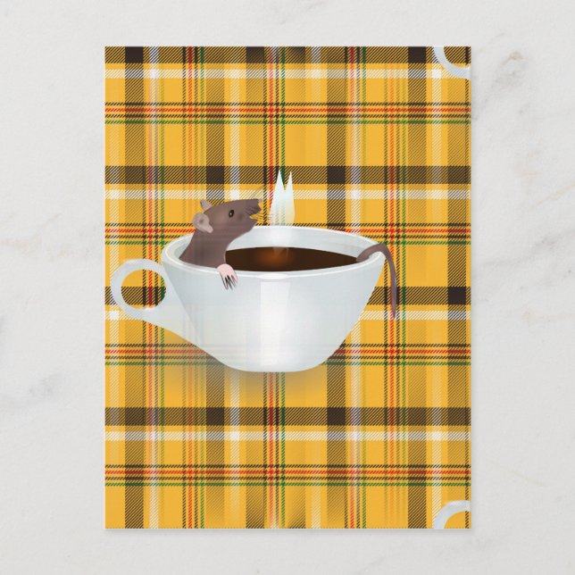 Cartão Postal rato de café (Frente)