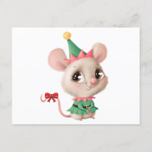 Cartão Postal Rato de Natal de Cobra Aquática