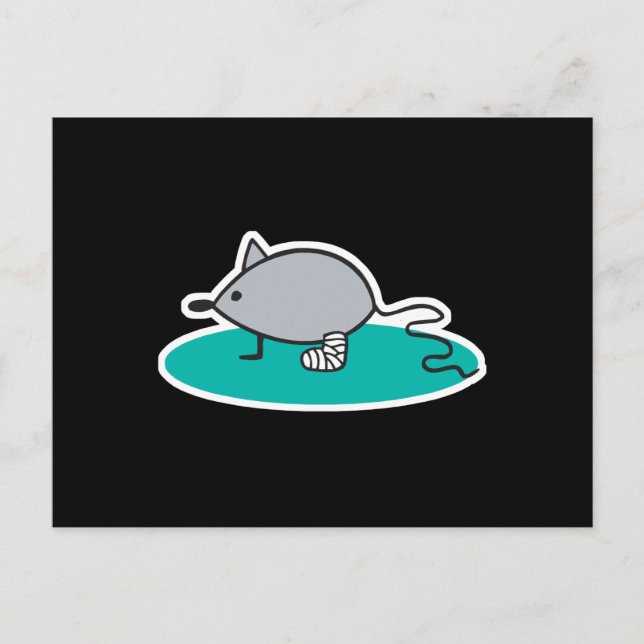 Cartão Postal Rato do bobo com perna quebrada (Frente)