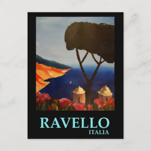 Cartão Postal Ravello Salerno Itália Vista da Costa Amalfi