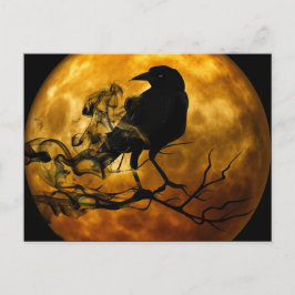 Cartão Postal Raven à noite