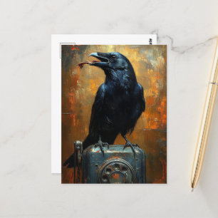 Cartão Postal Raven em um telefone virtual
