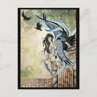 Cartão Postal Raven Faery