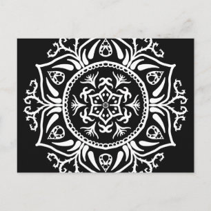 Cartão Postal Raven Mandala