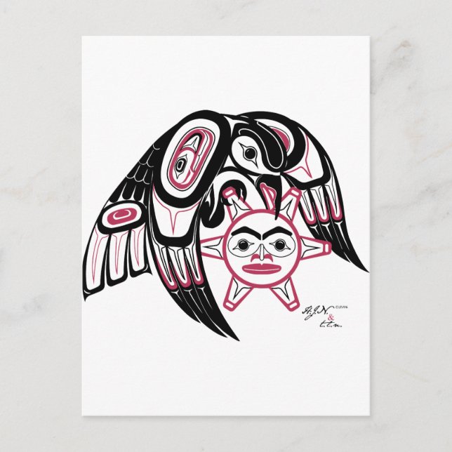 Cartão Postal Raven Roubando o Sol (Frente)