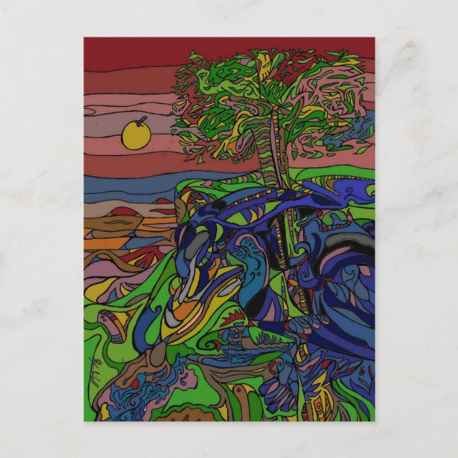 Cartão Postal Raven Tree (Frente)