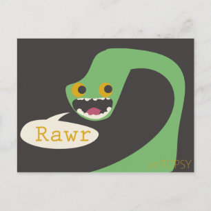 Cartão Postal Rawr Dinosaur
