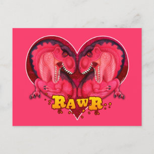 Cartão Postal Rawr Love-a-saurus