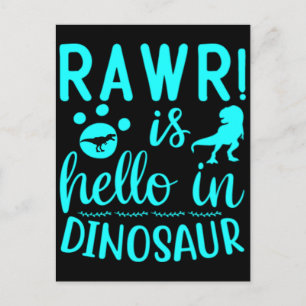 Cartão Postal Rawr! Olá No Dinossauro