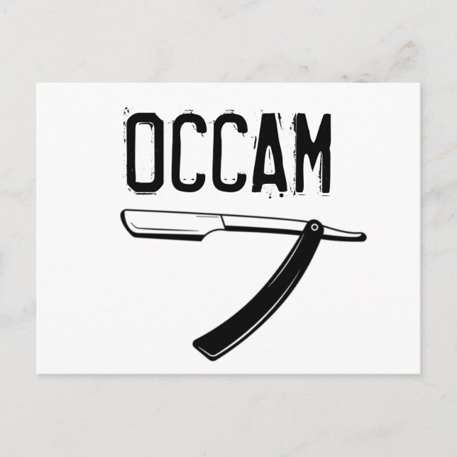 Cartão Postal Razor de Occam (Frente)