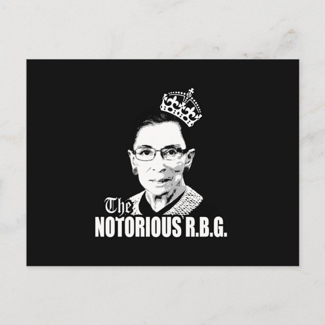 Cartão Postal RBG notório (Frente)