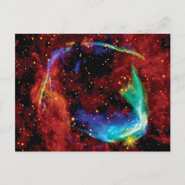 Cartão Postal RCW 86 Supernova Remnant - Foto do Espaço Hubble d (Frente)
