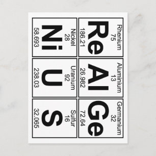 Cartão Postal Re-Al-Ge-Ni-U-S (gênio real) - Cheio