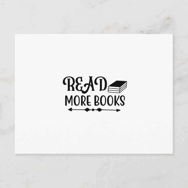 Cartão Postal Reading Art Read More Books (Frente)