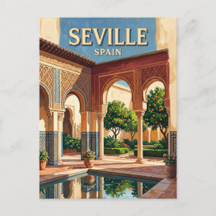 Cartão Postal Real Alcázar de Sevilha Espanha