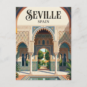 Cartão Postal Real Alcázar de Sevilha Espanha