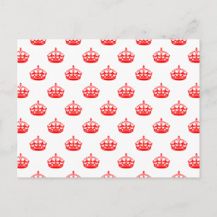 Cartão Postal Real Coroa Vermelha