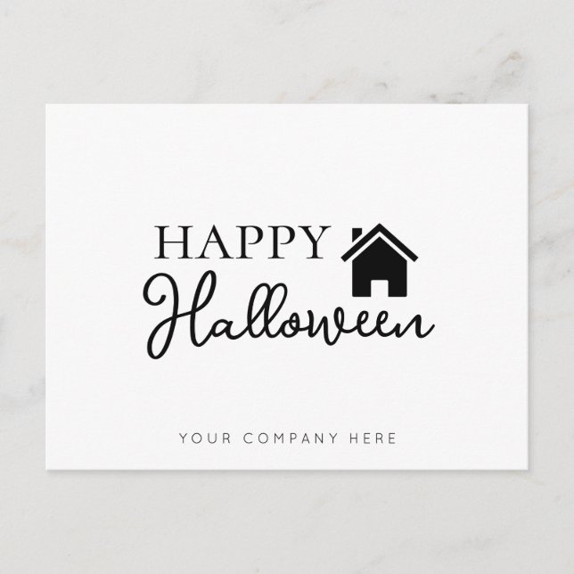 Cartão Postal Real Estate Happy Halloween (Frente)