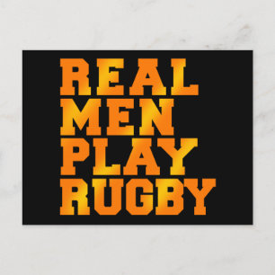 Cartão Postal Real Men Play Rugby