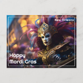 Cartão Postal 💚 💜 💛 Real Regalia: Mardi Gras Extravaganza