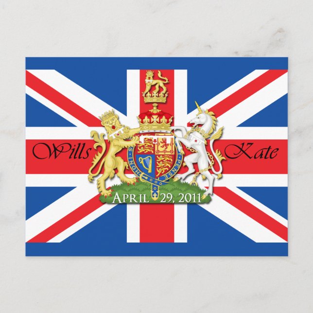 Cartão Postal Real Wedding Wills e Kate (Frente)