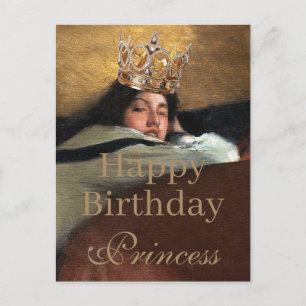 Cartão Postal Realeza é Tão Chique Feliz Aniversário Princesa