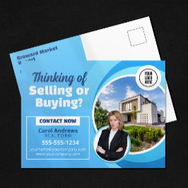Cartão Postal Realtor & Broker de Relatório de Mercado Imobiliár