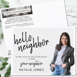 Cartão Postal Realtor Mailer Real Estate Marketing Farming Hello<br><div class="desc">O cartão postal da Realtor Mailer Real Estate Marketing Farming Hello, sua solução de acesso para marketing imobiliário efetivo e personalizado. Este cartão postal cuidadosamente concebido serve como uma excelente ferramenta para estabelecer uma ligação com potenciais vendedores domésticos e vizinhos, promovendo um sentimento de comunidade e confiança. Com um layout...</div>