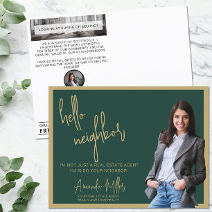 Cartão Postal Realtor Mailer Real Estate Marketing Farming Hello
