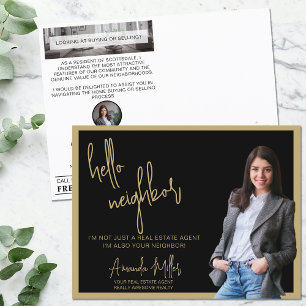 Cartão Postal Realtor Mailer Real Estate Marketing Farming Hello