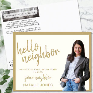 Cartão Postal Realtor Mailer Real Estate Marketing Farming Hello