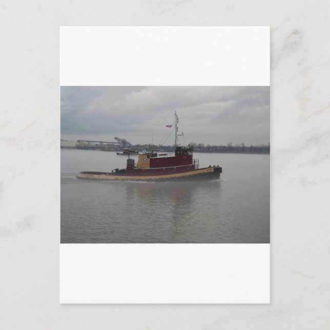 Cartão Postal Rebocador no nevoeiro (Frente)