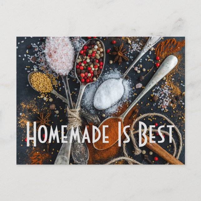 Cartão Postal Receber Comida de cozinha Jantada de chef Destino  (Frente)