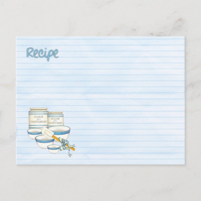 Cartão Postal receita amizade (Frente)