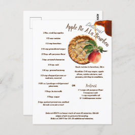 Cartão Postal Receita de Apple Pie A La Bourbon
