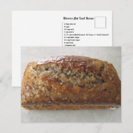 Cartão Postal Receita de Banana Loaf