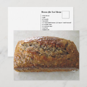 Cartão Postal Receita de Banana Loaf