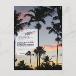 Cartão Postal Receita de Cookies de Abacaxi