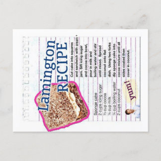 Cartão Postal Receita de Lamington