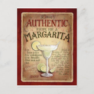 Cartão Postal receita de margarita