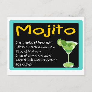 Cartão Postal Receita de Mojito