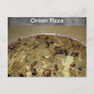 Cartão Postal Receita de Onion Pizza