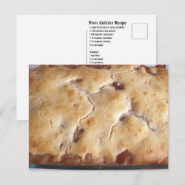 Cartão Postal Receita de Torta de Frutas Postcard