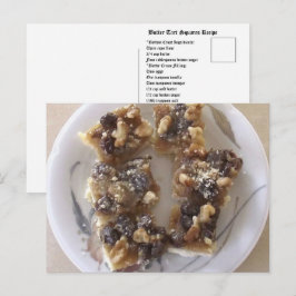 Cartão Postal Receita de Torta de Manteiga