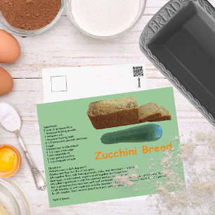 Cartão Postal Receita do Pão de Abobrinha