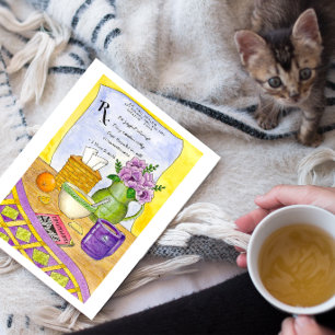 Cartão Postal Receita para Cartão-postal Inspirativo de Bem-Esta