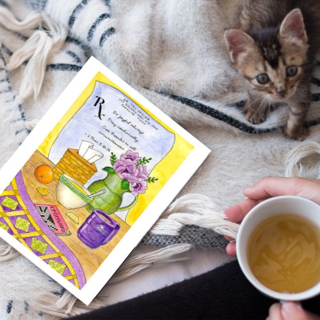 Cartão Postal Receita para Cartão-postal Inspirativo de Bem-Esta (Criador carregado)