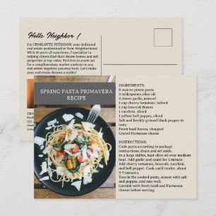 Cartão Postal Receita sazonal de primavera Corretor de imóveis o